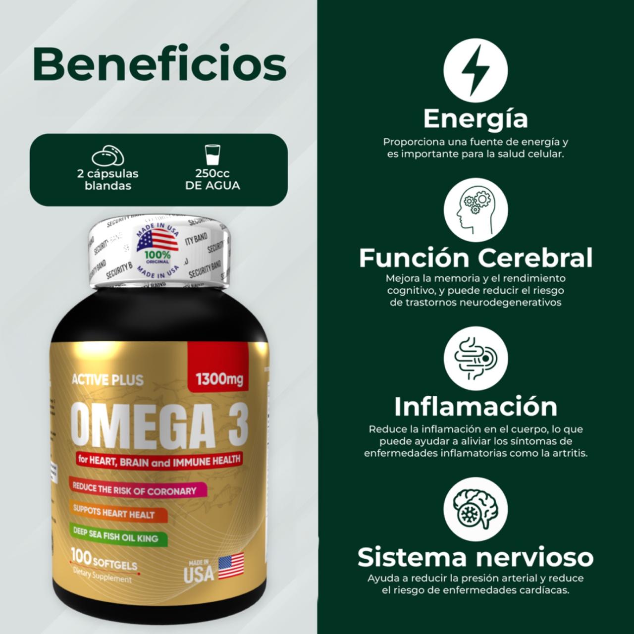💪🔥 3 Poderosos Aliados para tu Salud Total 🧠❤️Omega+ Bisglicinato+ Glucosamina🚚 Envío Gratis 💵 Paga al recibir