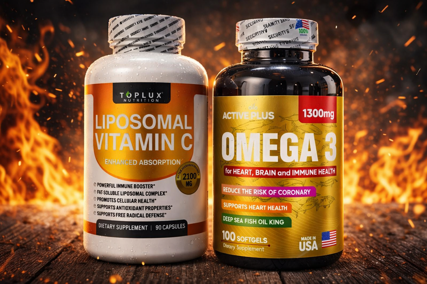 ✨ Doble Defensa Suprema: Vitamina C Liposomal + Omega 3+OBSEQUIO 💵 Pago Contra Entrega ✅